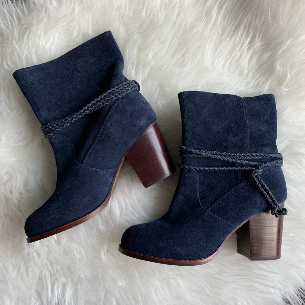 Splendid NEW Larchmont Suede Leather Boots Navy